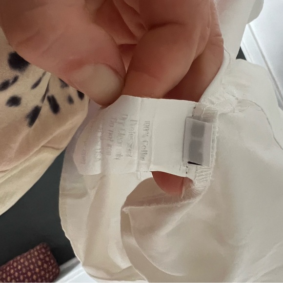 Tome White Cotton Lightweight Gathered Dress, size Large - Picture 7 of 7